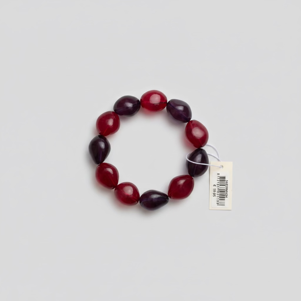 BIBA Statement-Armband – Bordeaux & Schwarz